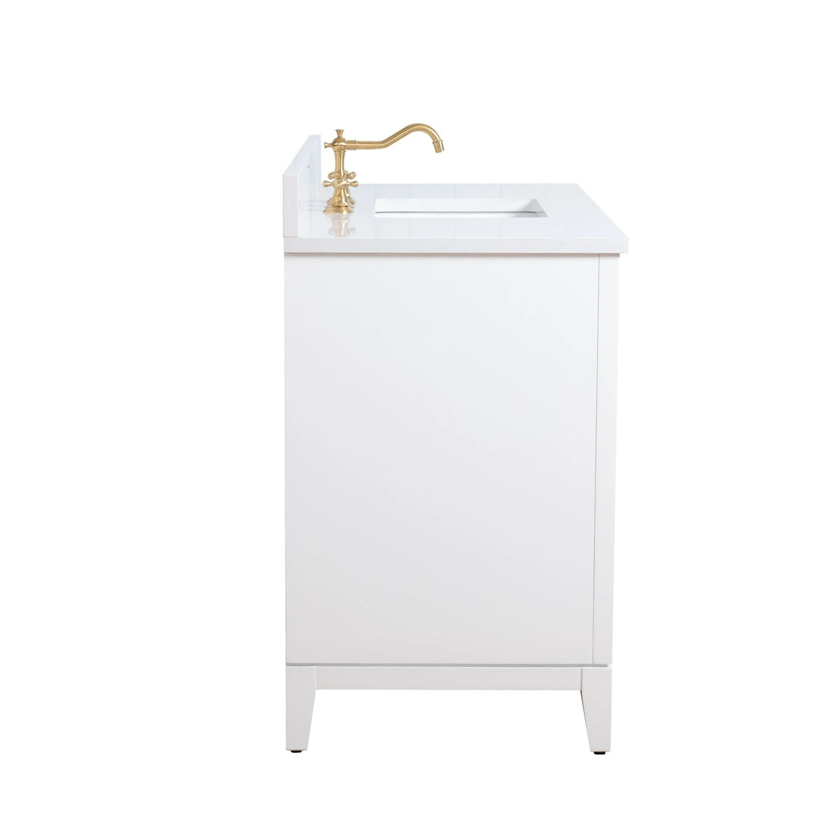 Meuble-lavabo de salle de bain Vanity Art avec lavabo en céramique et comptoir en marbre reconstitué