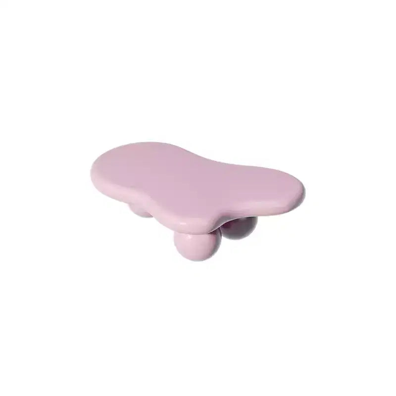 Table basse nuage de 40 pouces avec pieds sphériques, table centrale moderne aux formes irrégulières pour le salon, rose