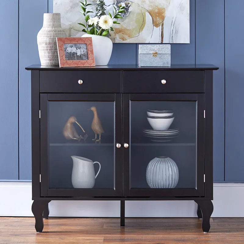 Credenza/buffet con ante in vetro Copper Grove Rawdon