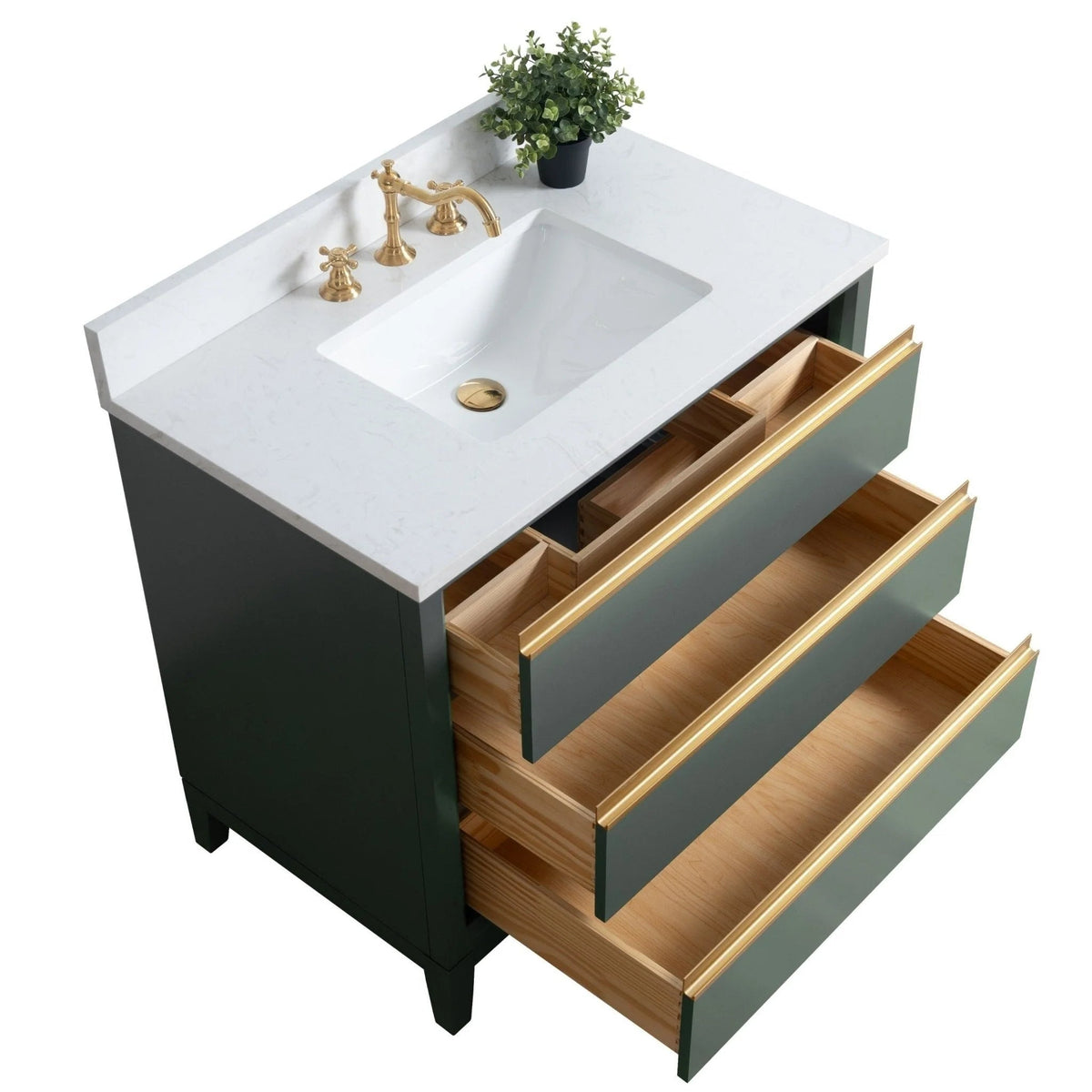 Meuble-lavabo de salle de bain Vanity Art avec lavabo en céramique et comptoir en marbre reconstitué