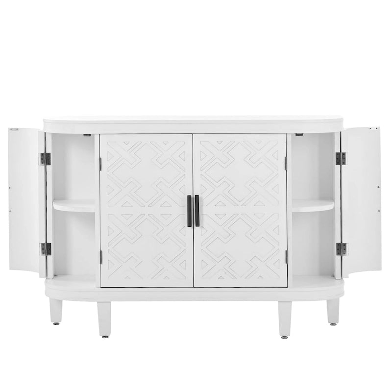 Credenza contenitore decorativa in legno con ante a fantasia antica per corridoio, ingresso, soggiorno, camera da letto
