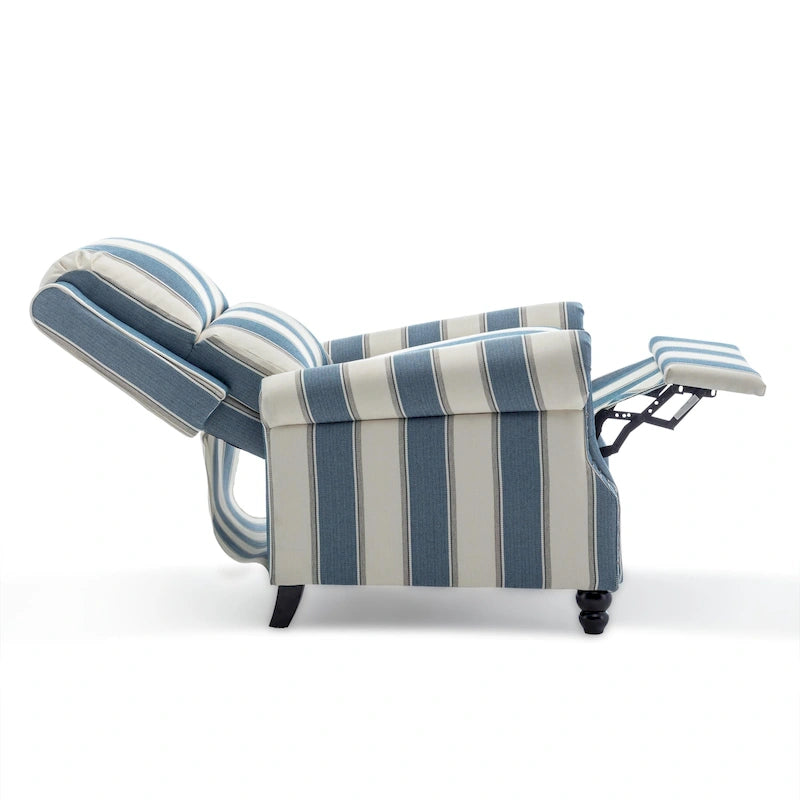 Set di 2 poltrone reclinabili con seduta imbottita e borchie decorative