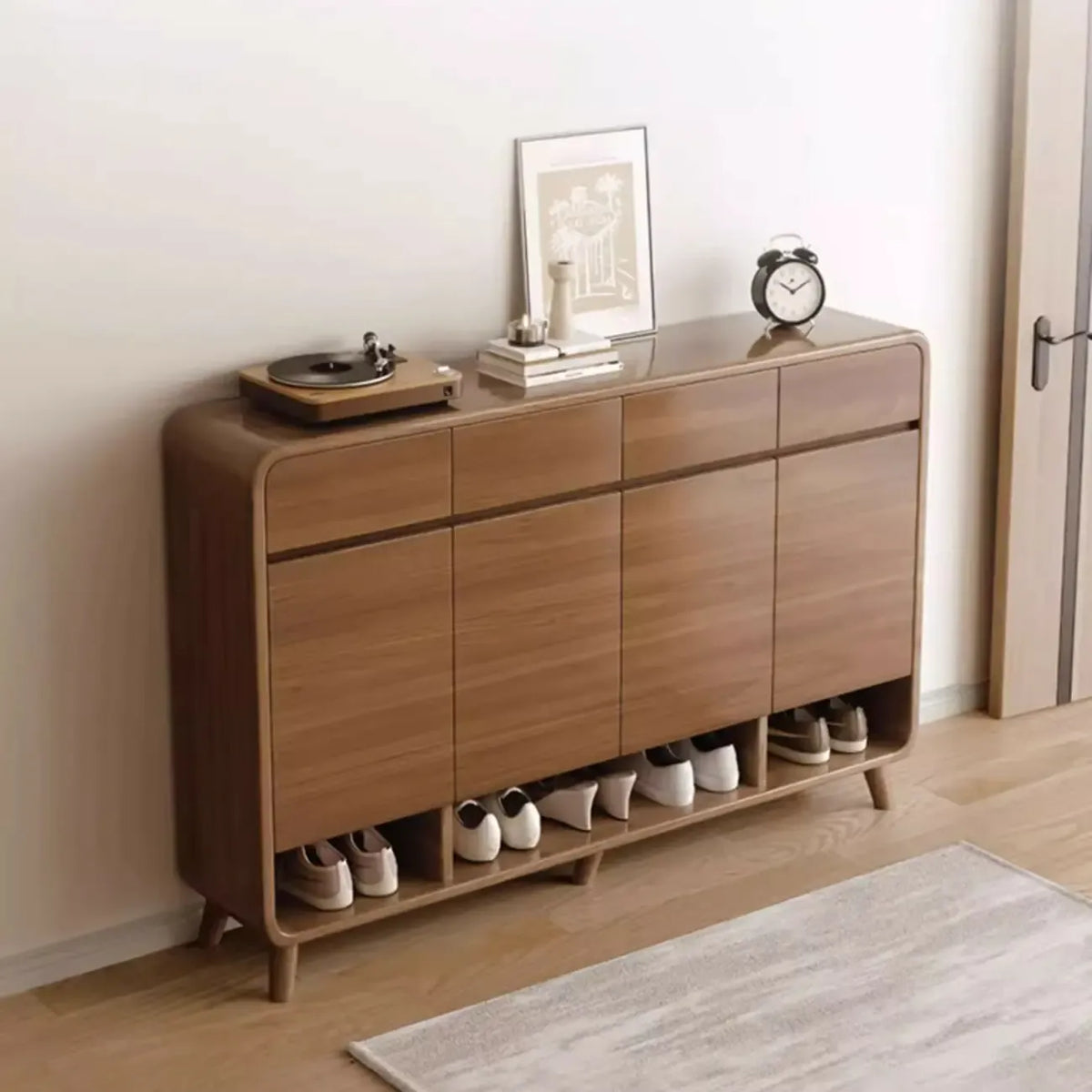 Mobile portascarpe medio in legno per corridoio, stile moderno
