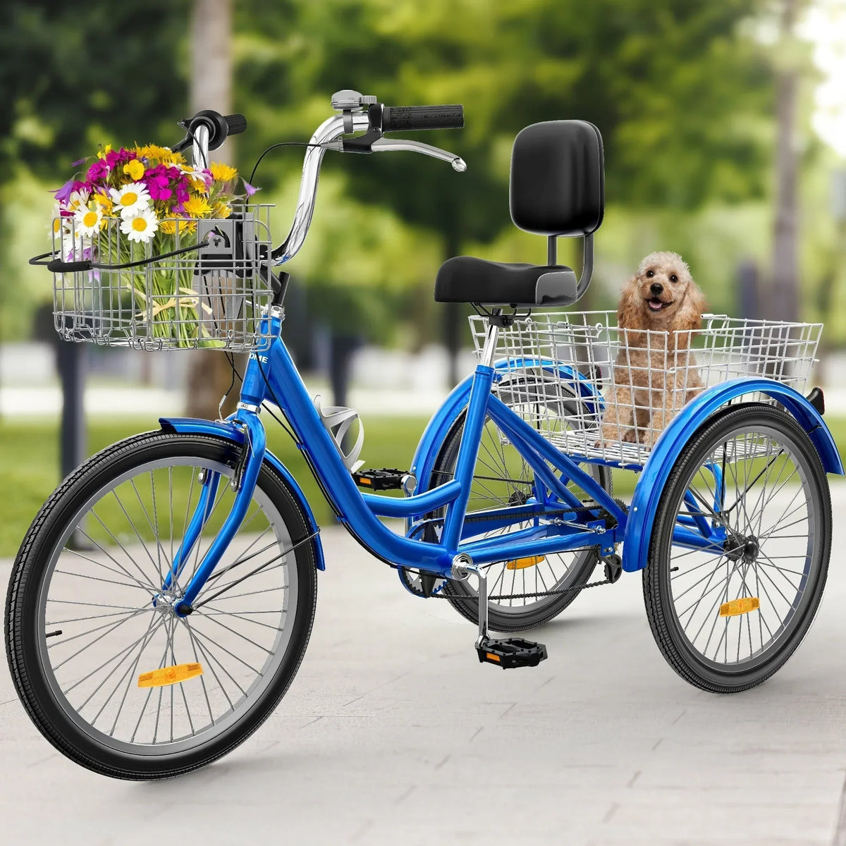 Tricycle pour adultes de 26 pouces, vélo à 3 roues, 7 vitesses