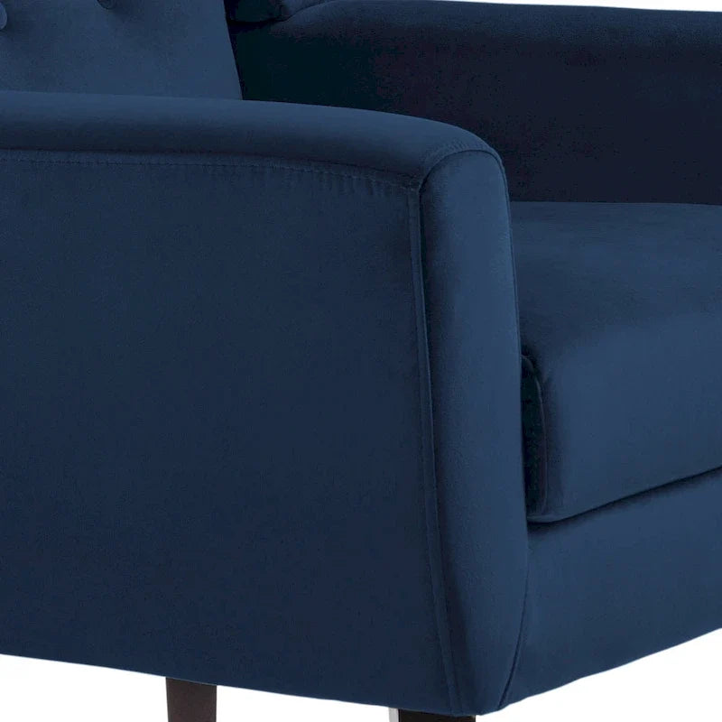 Ensemble de 2 fauteuils d’appoint rembourrés en velours pour le salon