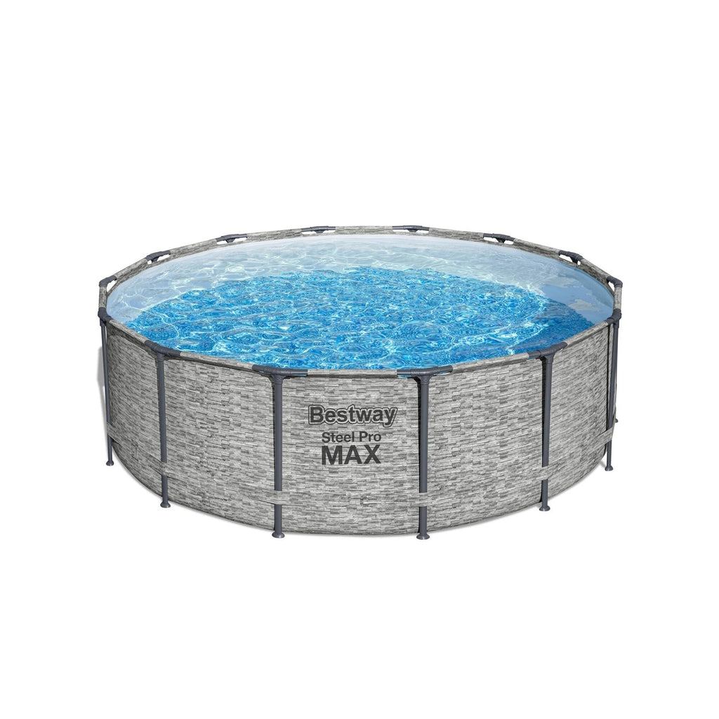 Rond bovengronds zwembad Bestway Steel Pro MAX met pomp en afdekzeil