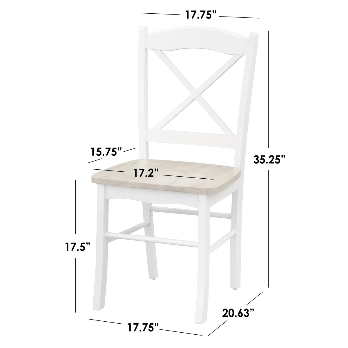 Chaises de salle à manger Simple Living de style cottage champêtre (lot de 2)