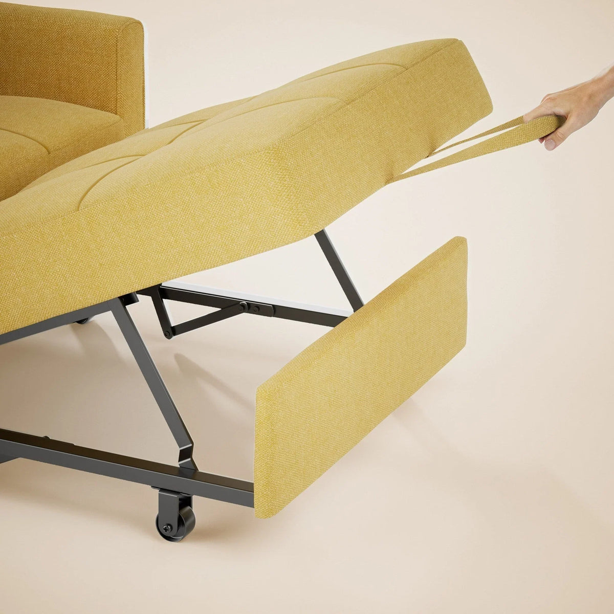Divano letto trasformabile 3 in 1 con schienale regolabile, poltrona-divano estraibile, letto pieghevole convertibile per soggiorno