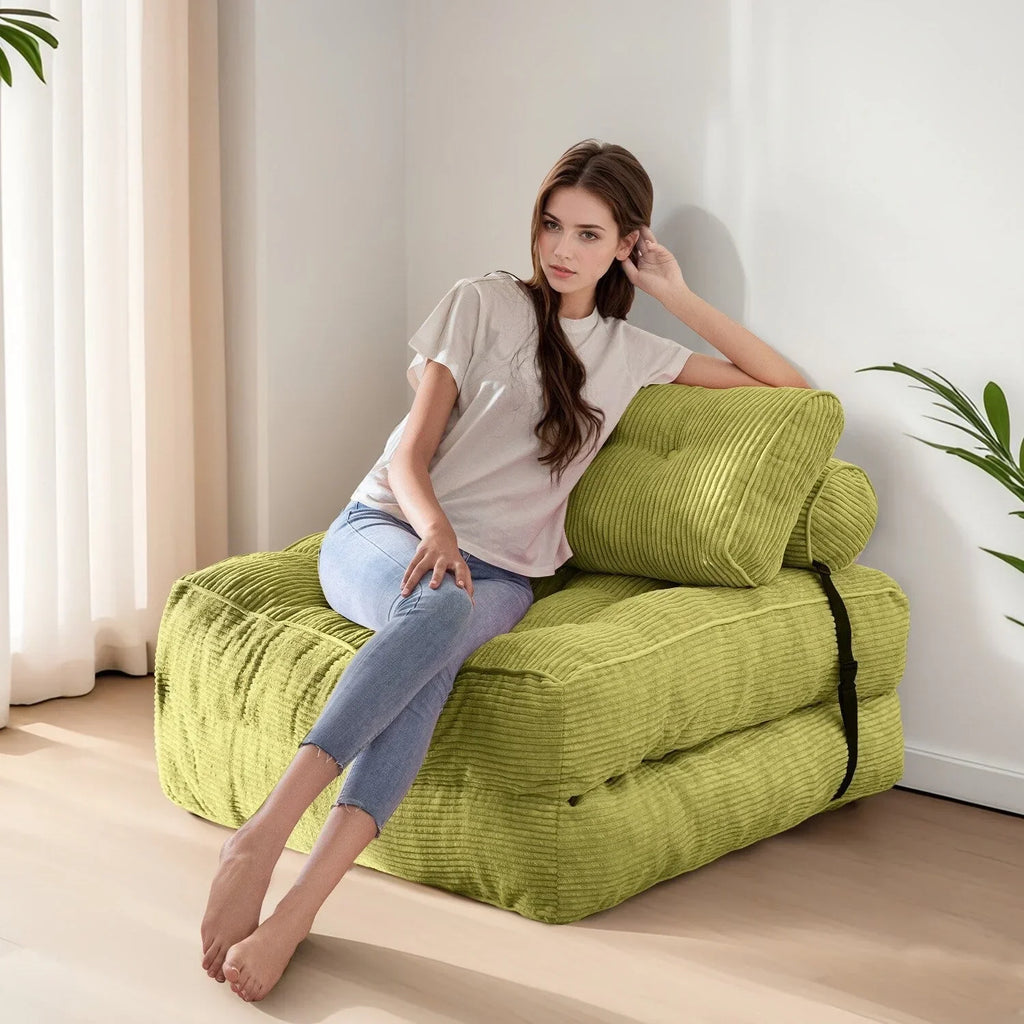 8 Cordsofa, Klappsofabett, Einzel