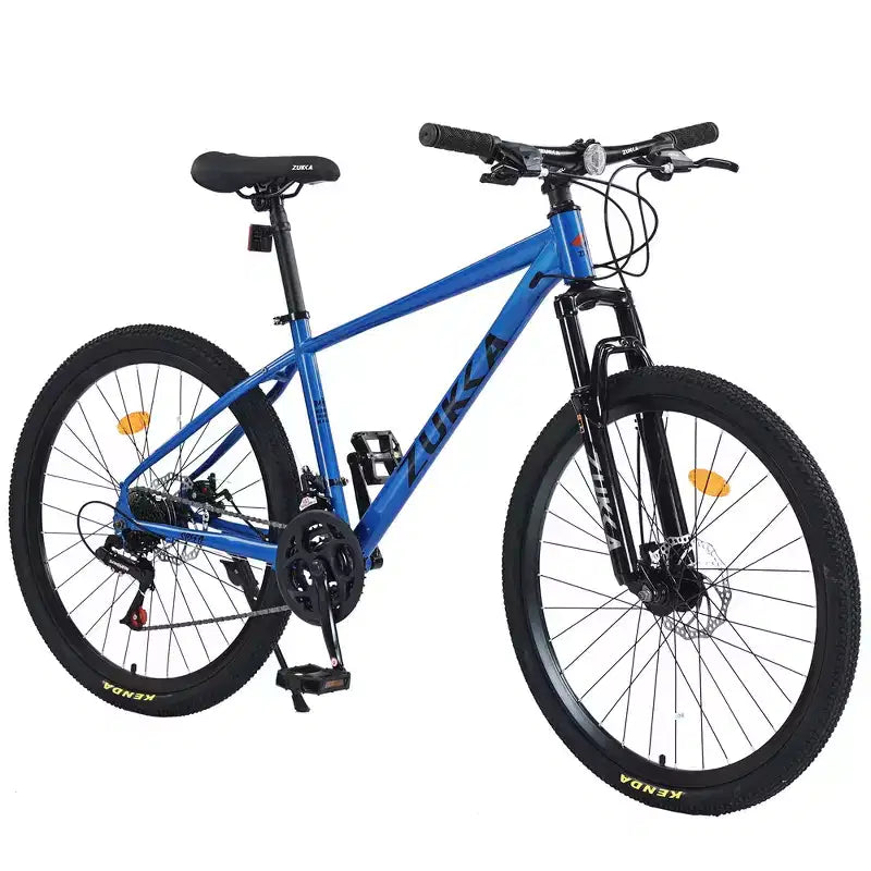 Mountain bike ammortizzata Whisen 26 con cambio posteriore a 8 velocità, forcella, pneumatici KENDA e doppi freni a disco