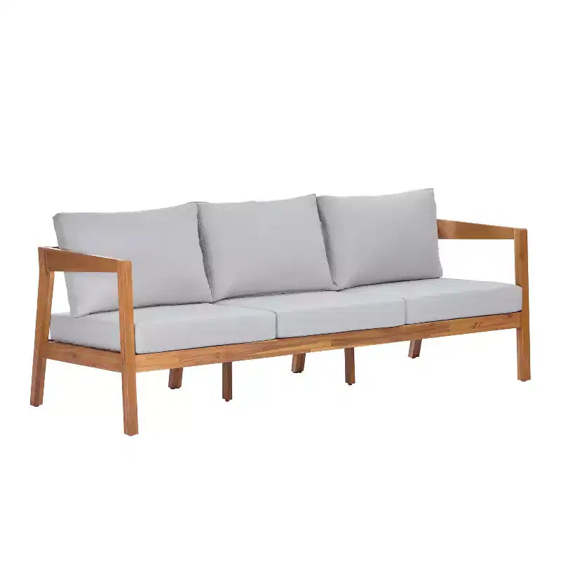 ModernLuxe Gartenmöbel-Set aus Akazienholz mit 4/5 Teilen, Outdoor-Sitzgruppe mit Couchtisch für Veranda/Garten/Balkon