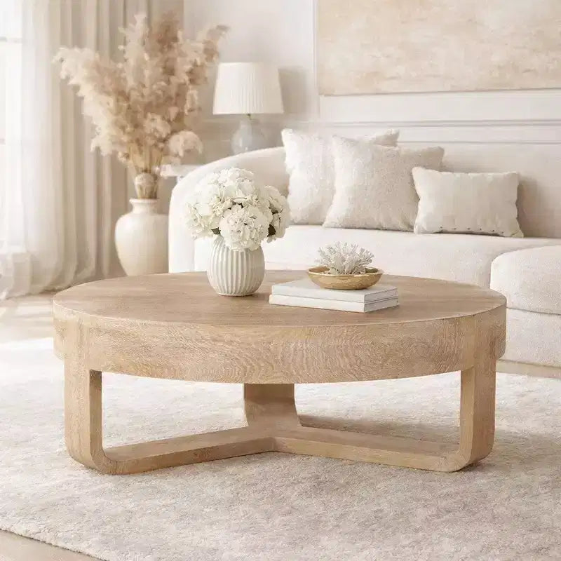 Royal Hampton Couchtisch mit runder Tischplatte (32 Zoll) und offenem Kufengestell