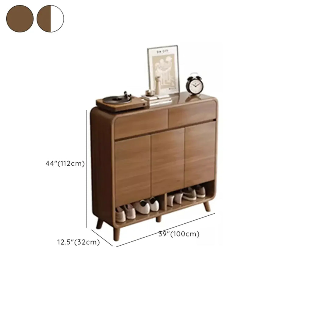 Mobile portascarpe medio in legno per corridoio, stile moderno