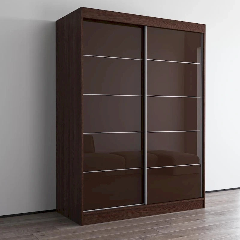 Moderner Hochglanz-Kleiderschrank Aria mit 2 Türen