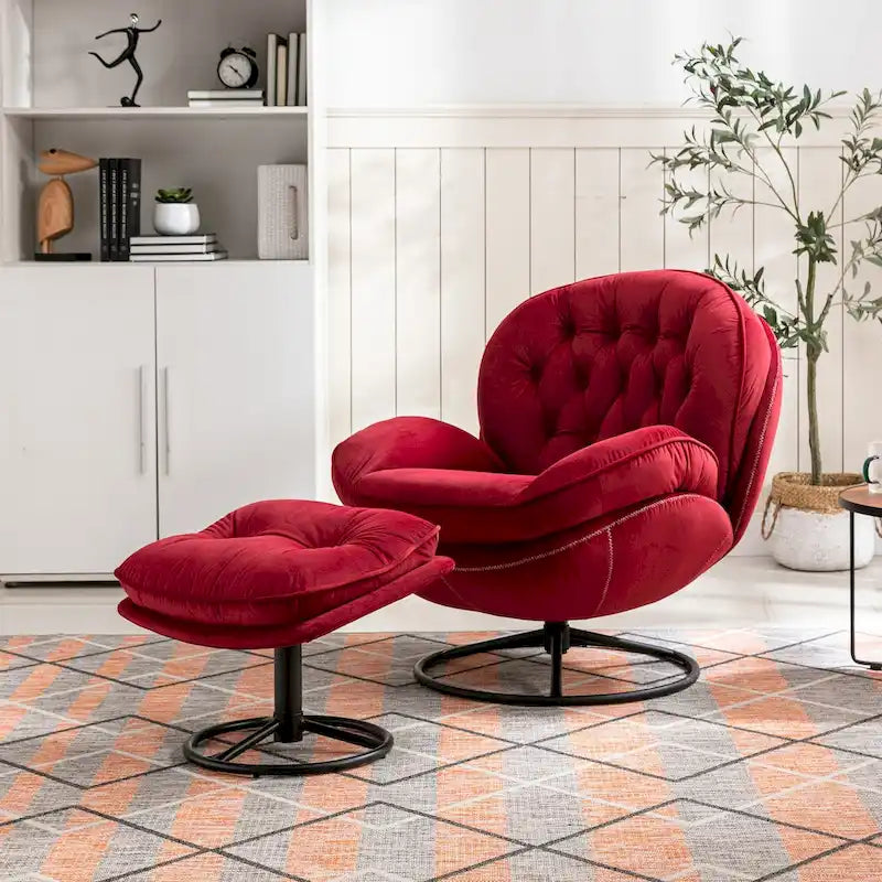 Polstersessel, TV-Sessel, Wohnzimmersessel mit Hocker