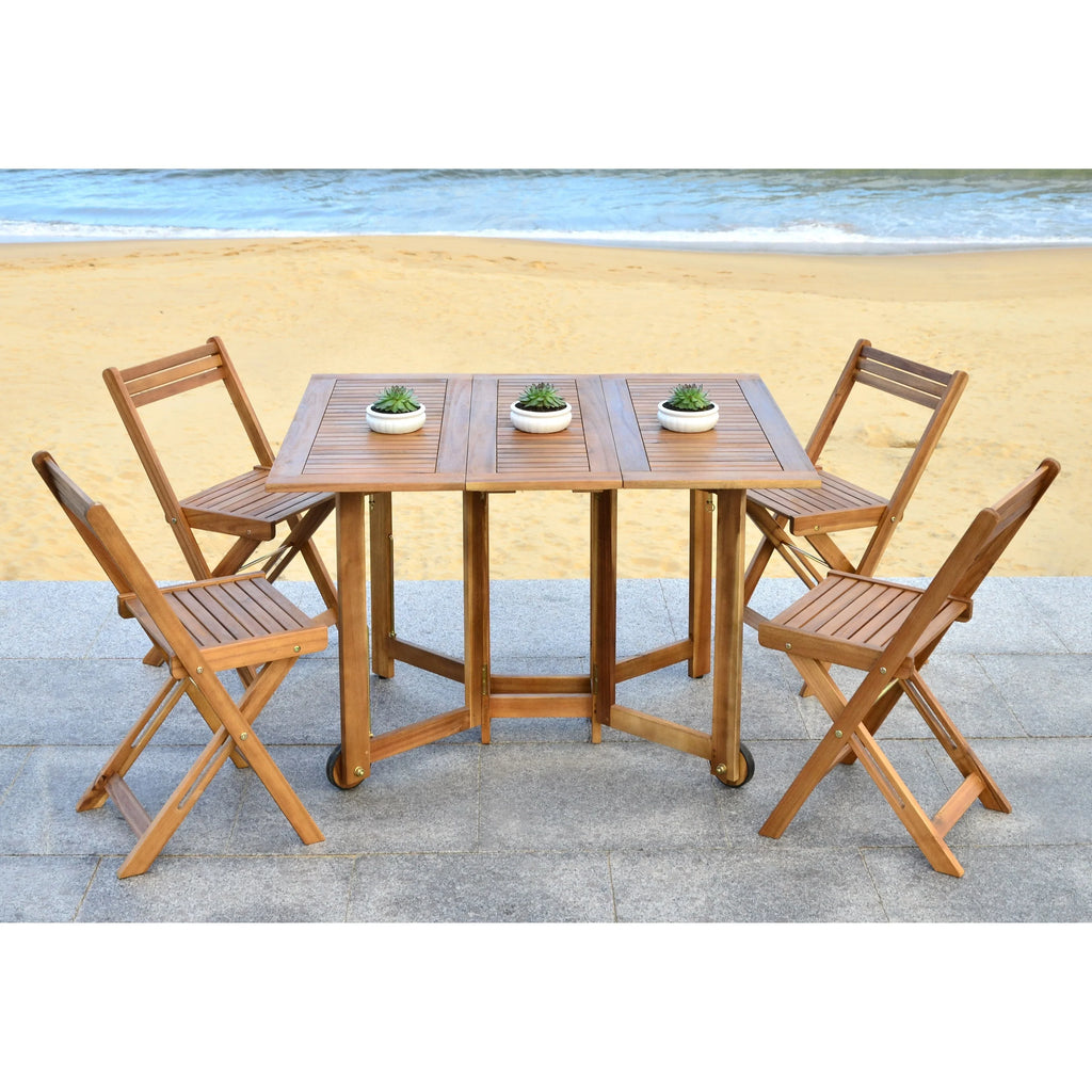 Ensemble de salle à manger d’extérieur SAFAVIEH Brandy, 5 pièces - 43Wx35Dx29H