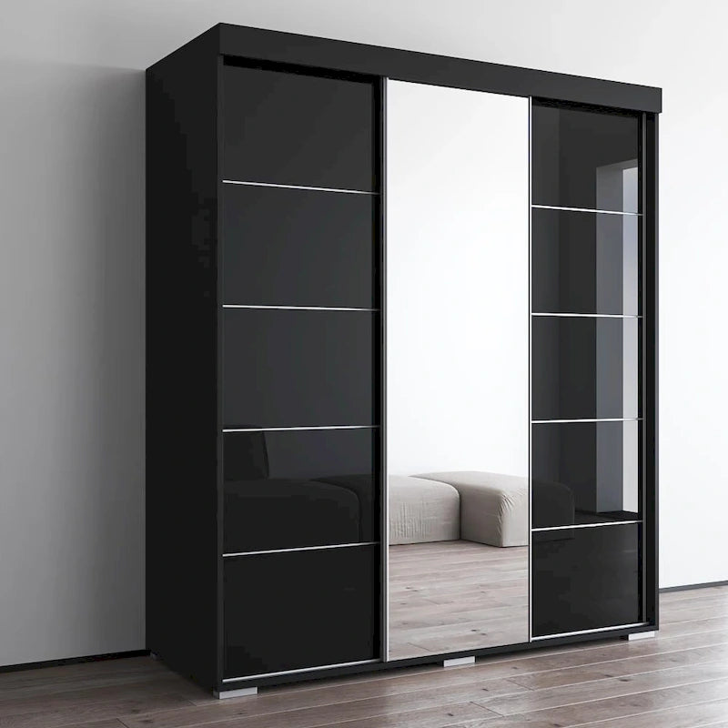 Armoire moderne Aria à 3 portes avec miroir