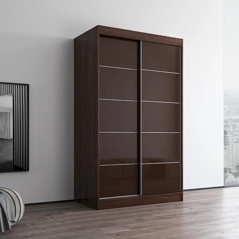 Moderner Hochglanz-Kleiderschrank Aria mit 2 Türen