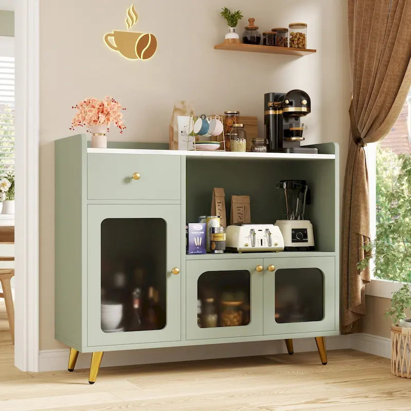 Sideboards mit Acryltür, Küchenschränke zur Aufbewahrung, Kaffeebartische aus Holz