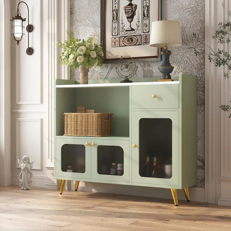 Sideboards mit Acryltür, Küchenschränke zur Aufbewahrung, Kaffeebartische aus Holz