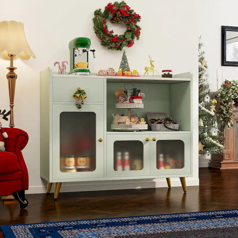 Sideboards mit Acryltür, Küchenschränke zur Aufbewahrung, Kaffeebartische aus Holz