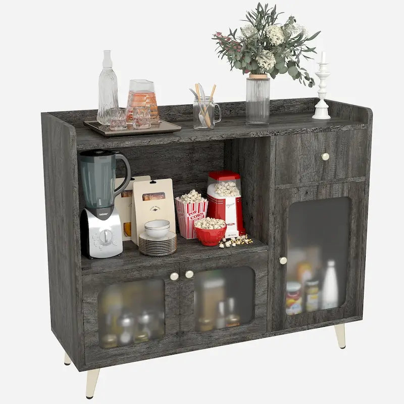 Sideboards mit Acryltür, Küchenschränke zur Aufbewahrung, Kaffeebartische aus Holz
