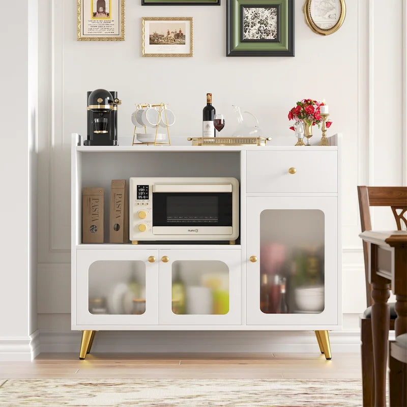 Sideboards mit Acryltür, Küchenschränke zur Aufbewahrung, Kaffeebartische aus Holz