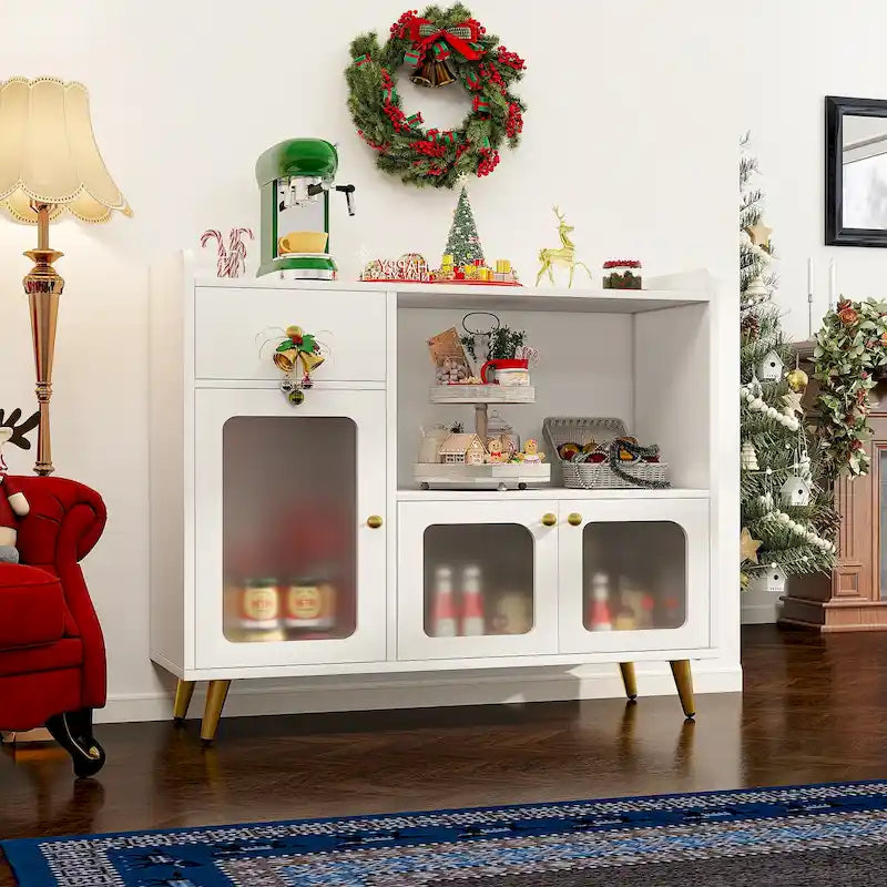 Sideboards mit Acryltür, Küchenschränke zur Aufbewahrung, Kaffeebartische aus Holz