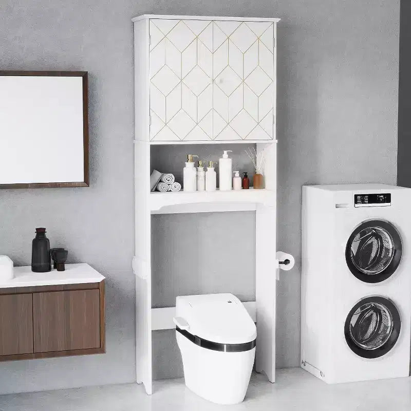 Mobile salvaspazio da bagno sopra il WC