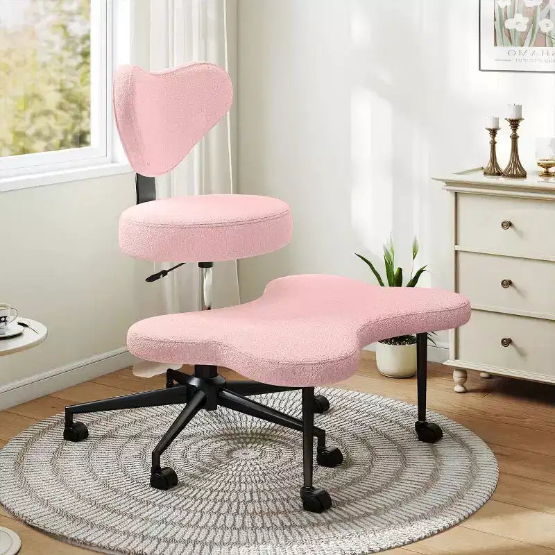 Sedia da ufficio ergonomica Pinmoco a gambe incrociate, sedia da meditazione regolabile in altezza, girevole a 360, con supporto lombare, per attività e ufficio, sedia per ADHD