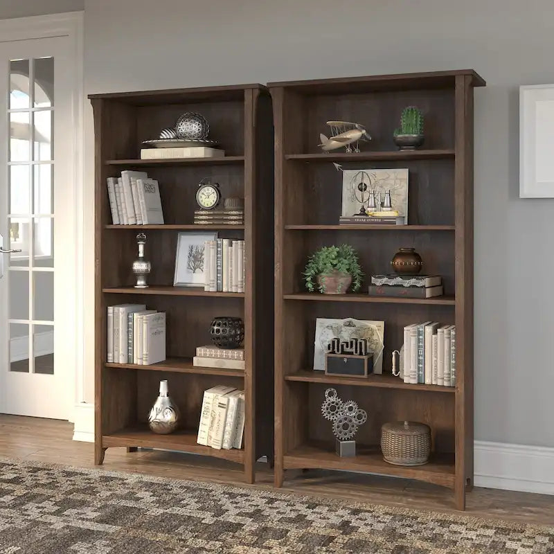 Libreria alta Salinas a 5 ripiani (set di 2) di Bush Furniture
