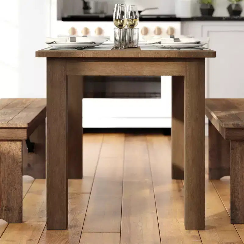 Tavolo da pranzo rettangolare in pino massello stile farmhouse Flash Furniture, 46 x 30