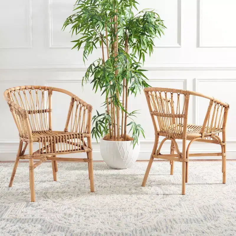 Adriana Rattan-Akzentstuhl - ACH6505 - 2er-Set - Safavieh
