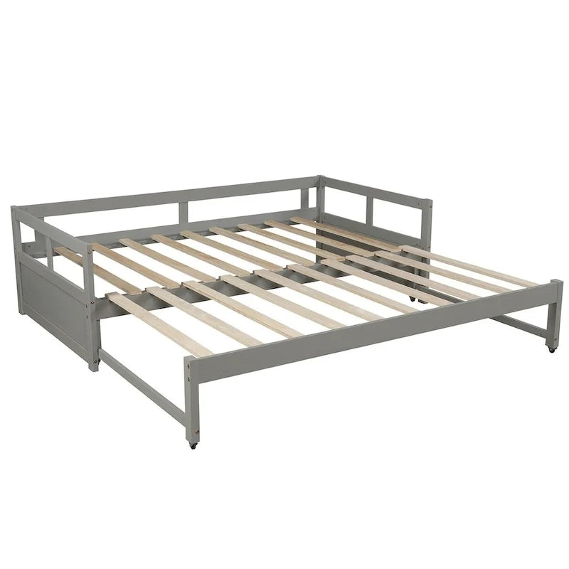 Divano letto allungabile con letto estraibile, divano letto in legno con letto estraibile