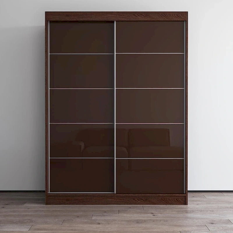 Moderner Hochglanz-Kleiderschrank Aria mit 2 Türen