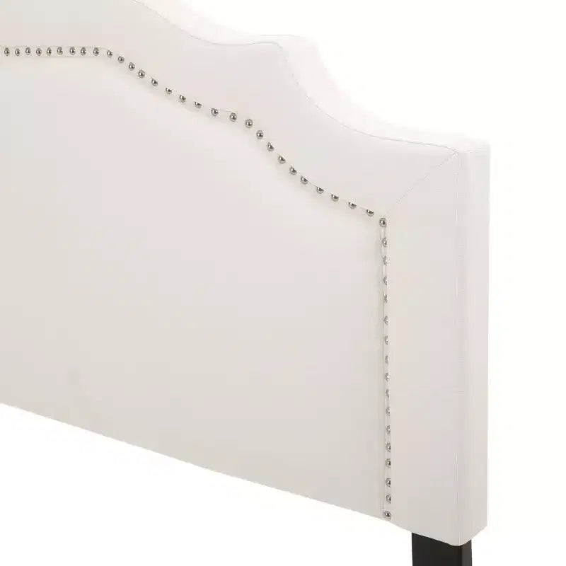 Tête de lit contemporaine rembourrée de tissu biseauté, format double/grand lit