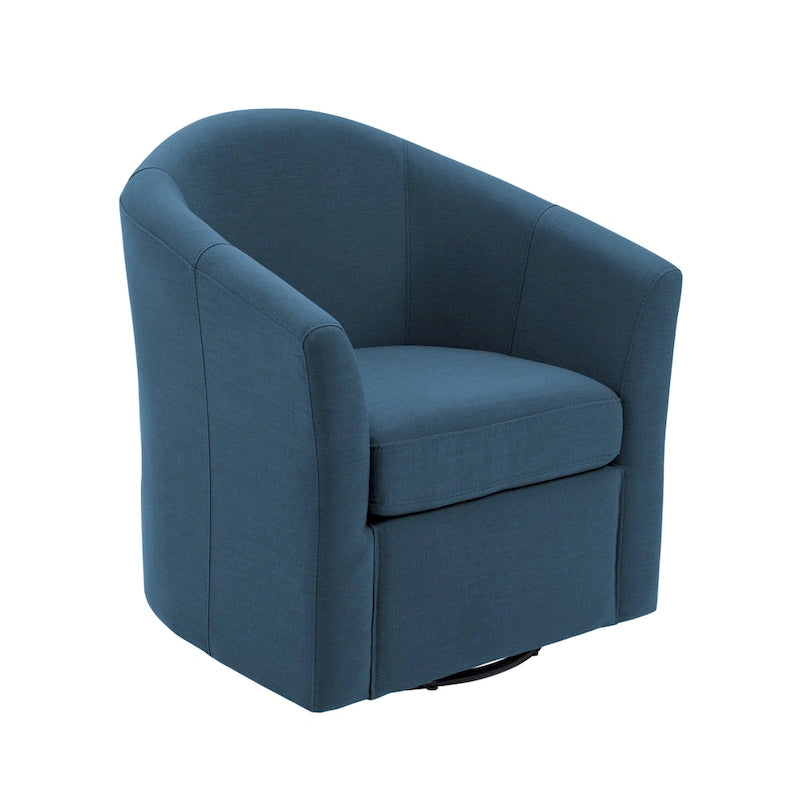 Set van 2 moderne gestoffeerde draaibare kuipstoelen voor de woonkamer