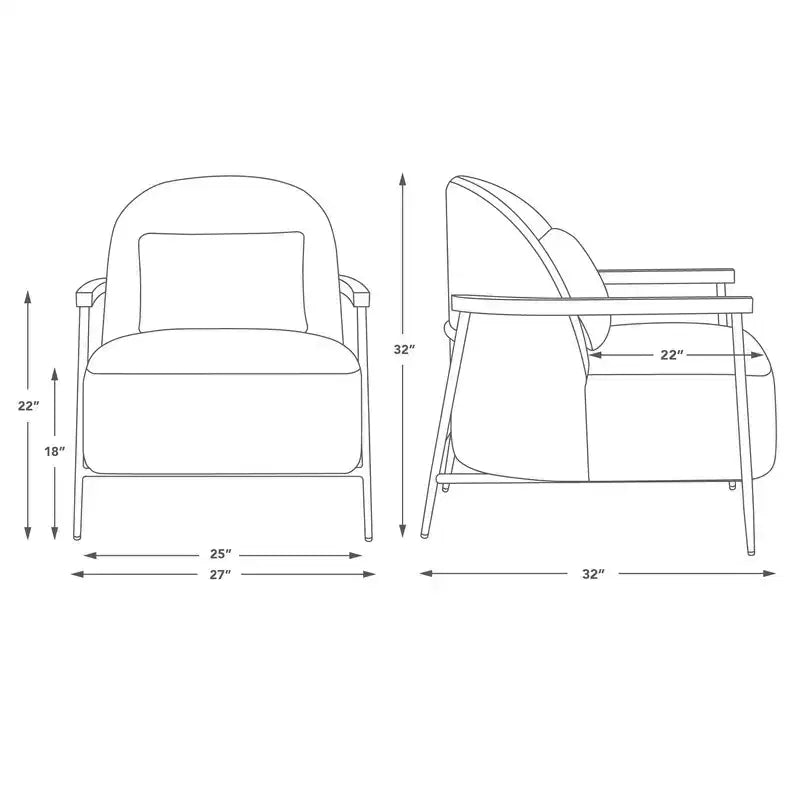 Poltrona moderna d'accento Spruce&Spring