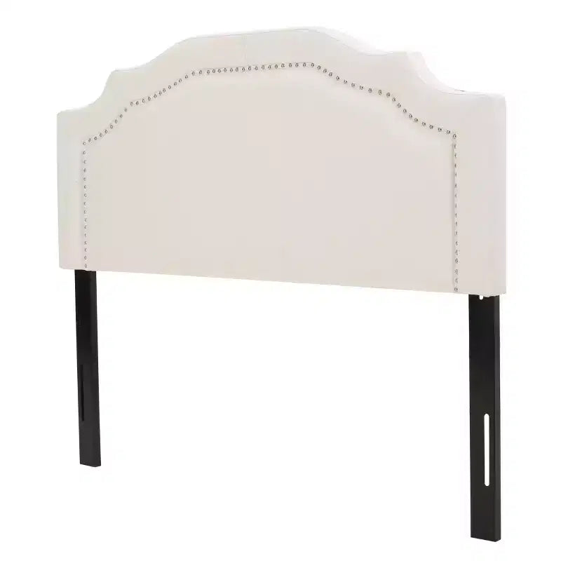 Tête de lit contemporaine rembourrée de tissu biseauté, format double/grand lit
