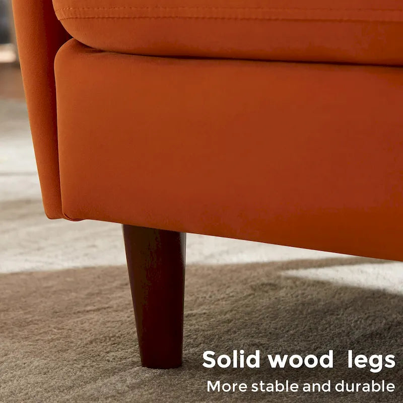 Set van 2 accentfauteuils van 28.34W, fluwelen kuipstoel met poten van massief hout