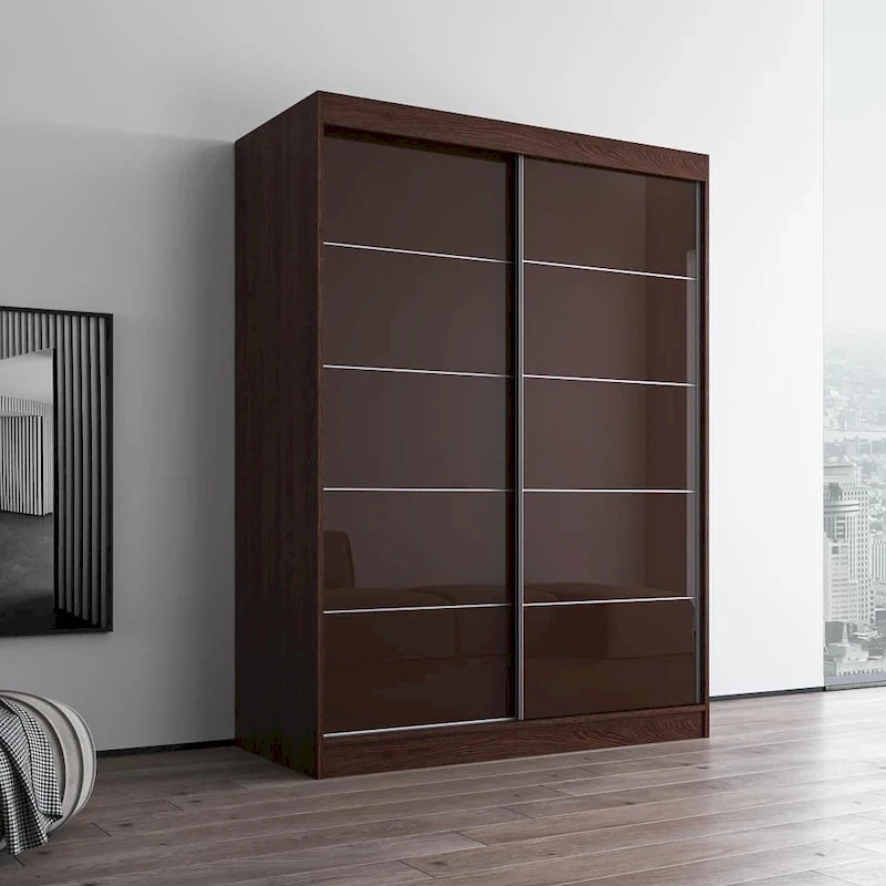 Moderner Hochglanz-Kleiderschrank Aria mit 2 Türen