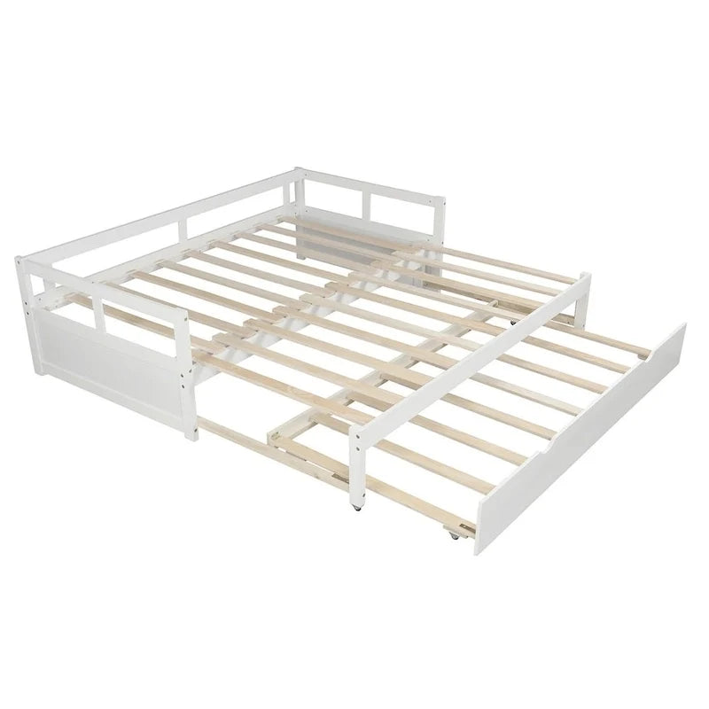 Divano letto allungabile con letto estraibile, divano letto in legno con letto estraibile
