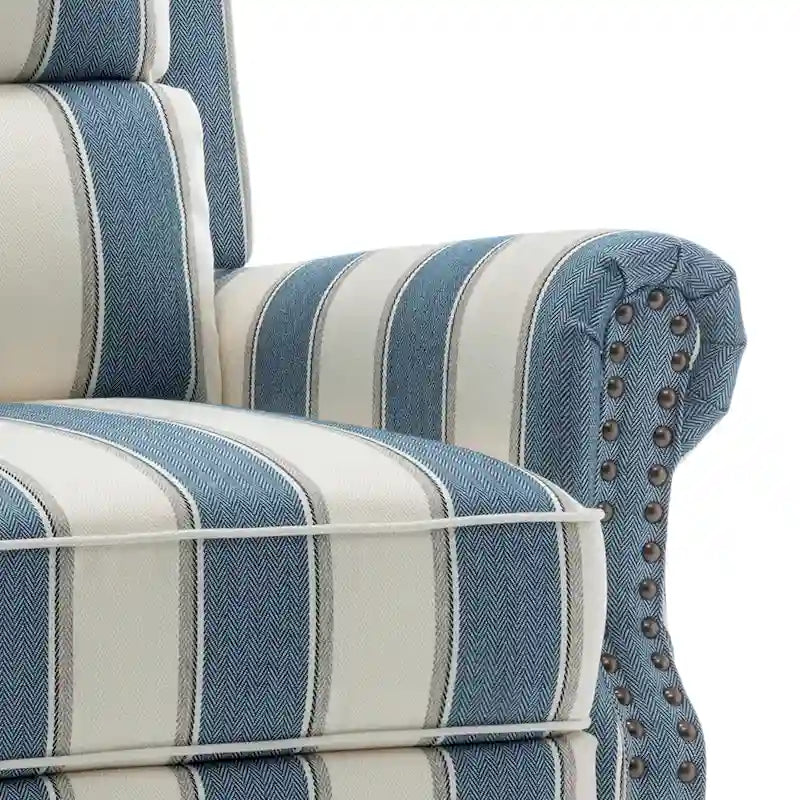 Set di 2 poltrone reclinabili con seduta imbottita e borchie decorative