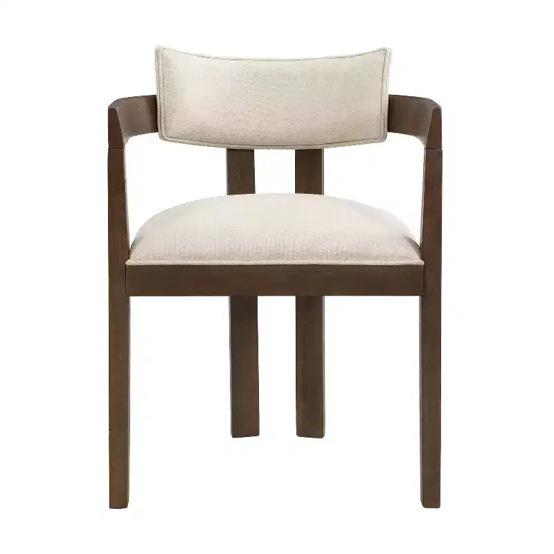 Christopher Knight Home Shankar moderne 5-delige ronde eetkamerset met stoelen van rubberhout met bekleding