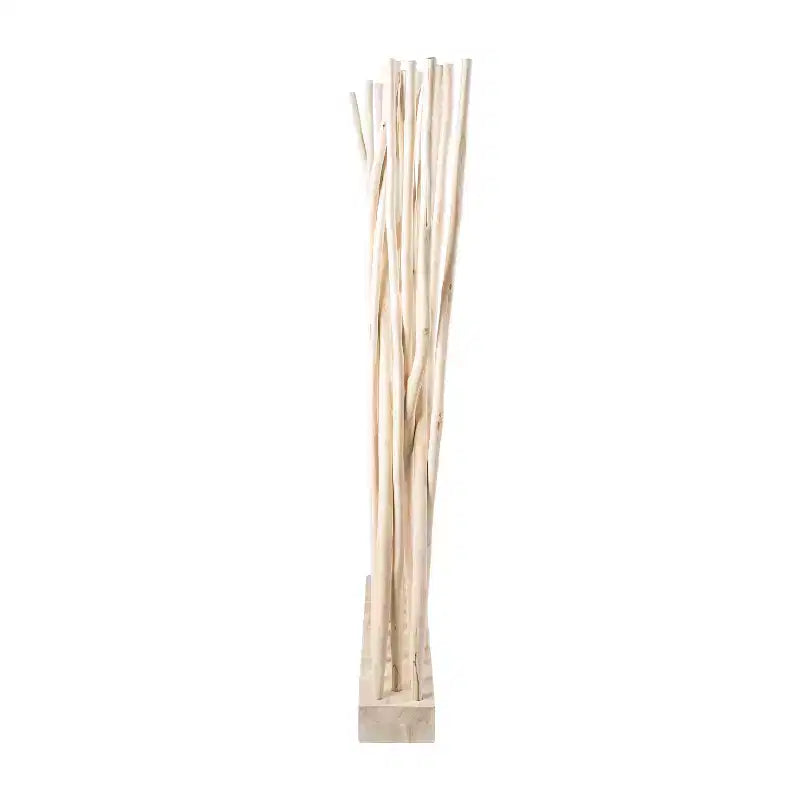 Paravent à panneau unique JONATHAN Y Tranquil, style bohème côtier, 39W x 68H, fabriqué à la main avec des branches de teck