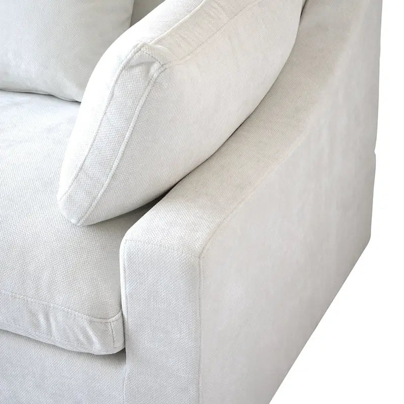 Großes Ecksofa aus Leinen für das Wohnzimmer