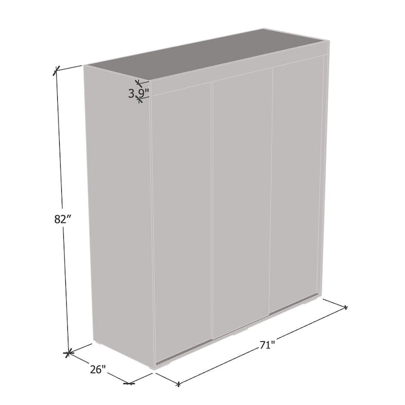 Armoire moderne Aria à 3 portes avec miroir