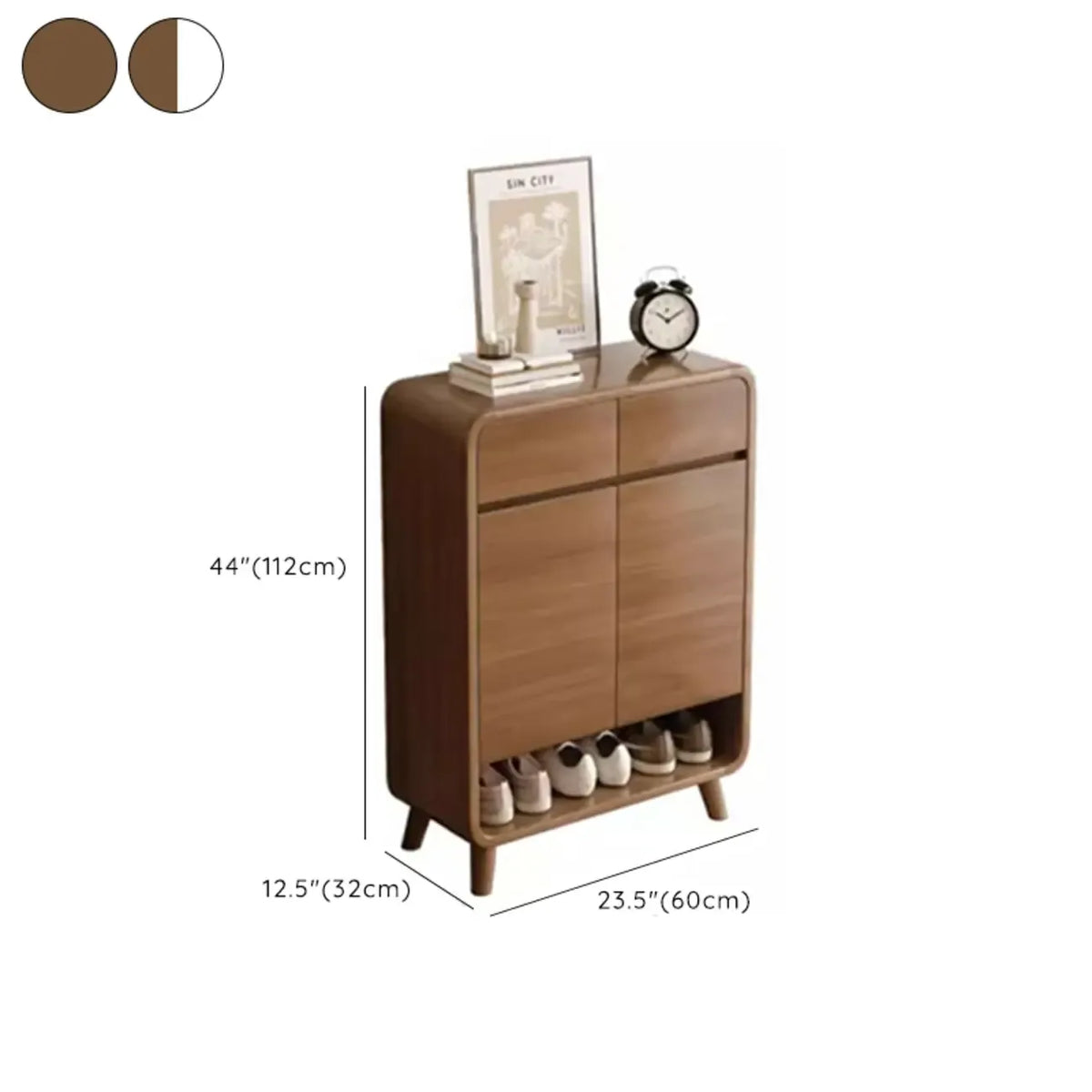Mobile portascarpe medio in legno per corridoio, stile moderno