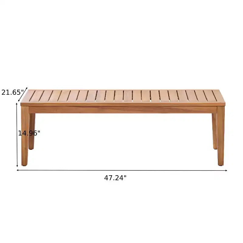 ModernLuxe Gartenmöbel-Set aus Akazienholz mit 4/5 Teilen, Outdoor-Sitzgruppe mit Couchtisch für Veranda/Garten/Balkon