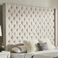 Nur gepolstertes Wingback-Kopfteil mit Knopfheftung, Naples, von iNSPIRE Q Artisan